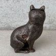 画像2: VINTAGE ANTIQUE COINBANK PIGGY BANK CAT ヴィンテージ アンティーク 貯金箱 コインバンク 猫 アメリカ / コレクタブル オブジェ ネコ 動物 鋳物 USA (2)