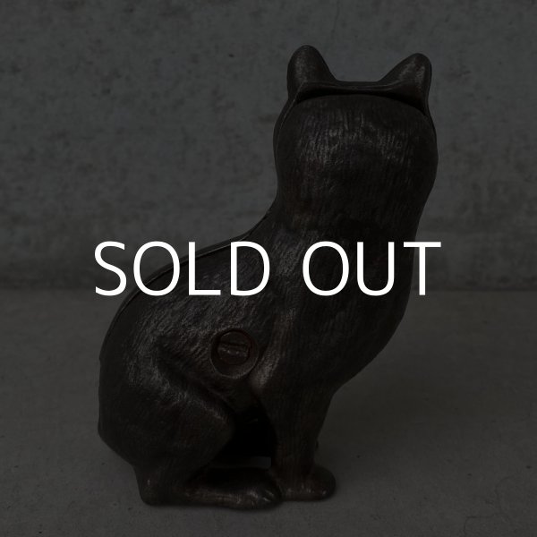 画像2: VINTAGE ANTIQUE COINBANK PIGGY BANK CAT ヴィンテージ アンティーク 貯金箱 コインバンク 猫 アメリカ / コレクタブル オブジェ ネコ 動物 鋳物 USA (2)