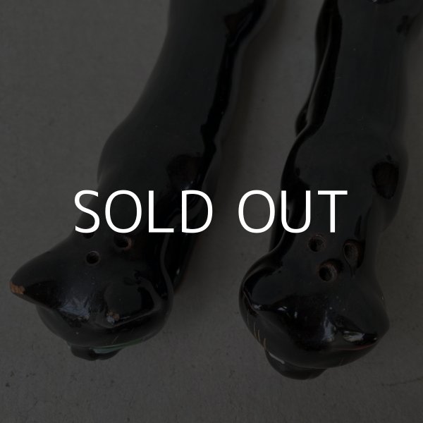 画像8: VINTAGE ANTIQUE SALT&PEPPER CAT ヴィンテージ アンティーク ソルト＆ペッパー 猫 / JAPAN コレクタブル オブジェ ネコ 陶器 塩胡椒入れ 輸出用 日本製 (8)
