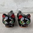 画像9: VINTAGE ANTIQUE SALT&PEPPER CAT ヴィンテージ アンティーク ソルト＆ペッパー 猫 / JAPAN コレクタブル オブジェ ネコ 陶器 塩胡椒入れ 輸出用 日本製 (9)