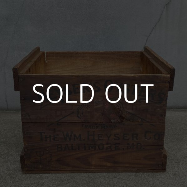 画像2: VINTAGE ANTIQUE THE WM.HEYSER CO. WOODBOX ヴィンテージ アンティーク ウッドボックス 木箱 アメリカ / ケース インテリア 店舗什器 収納 USA (1) (2)
