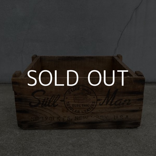 画像1: VINTAGE ANTIQUE STILL MAN ELECTRIC TUBULAR HEATERS WOODBOX ヴィンテージ アンティーク ウッドボックス 木箱 アメリカ / インテリア ケース 収納 USA (2) (1)