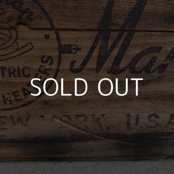 画像7: VINTAGE ANTIQUE STILL MAN ELECTRIC TUBULAR HEATERS WOODBOX ヴィンテージ アンティーク ウッドボックス 木箱 アメリカ / インテリア ケース 収納 USA (2) (7)