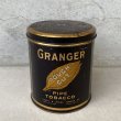 画像1: VINTAGE ANTIQUE GRANGER PIPE TOBACCO TIN CAN ヴィンテージ アンティーク 煙草 ティン 缶 アメリカ / アドバタイジング たばこ入れ 小物入れ 収納 雑貨 USA (2) (1)