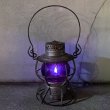 画像13: VINTAGE ANTIQUE DRESSEL RAILROAD LANTERN ヴィンテージ アンティーク ドレッセル レイルロードランタン アメリカ / オイルランプ キャンプ 青ホヤ USA (2) (13)