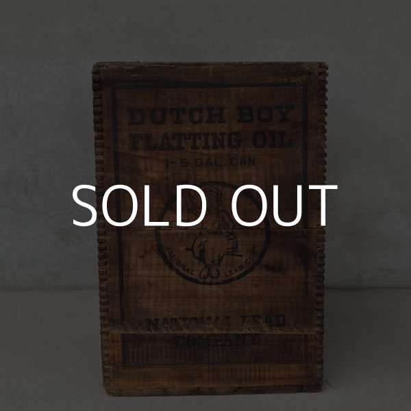 画像3: VINTAGE ANTIQUE DUTCH BOY WOOD BOX ヴィンテージ アンティーク ダッチボーイ ウッドボックス 木箱 アメリカ / コレクタブル ケース 収納 店舗什器 USA (3)