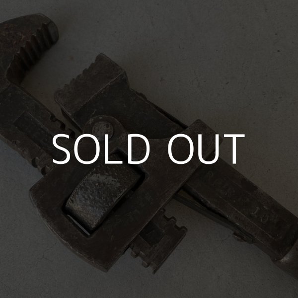画像5: VINTAGE ANTIQUE PIPE WRENCH ヴィンテージ アンティーク パイプレンチ アメリカ / インダストリアル ガレージ ツール 工具 道具 USA (5)