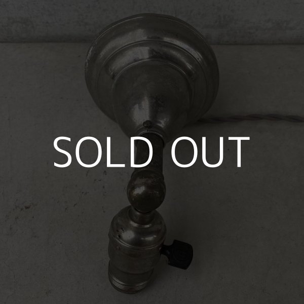 画像5: VINTAGE ANTIQUE LAMP LIGHT WALL LAMP CIRCLE F ヴィンテージ アンティーク ライト ウォールランプ ブラケットランプ 照明 アメリカ / 壁付けランプ ニッケル 店舗什器 USA  (5)