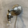 画像1: VINTAGE ANTIQUE LAMP LIGHT WALL LAMP CIRCLE F ヴィンテージ アンティーク ライト ウォールランプ ブラケットランプ 照明 アメリカ / 壁付けランプ ニッケル 店舗什器 USA  (1)