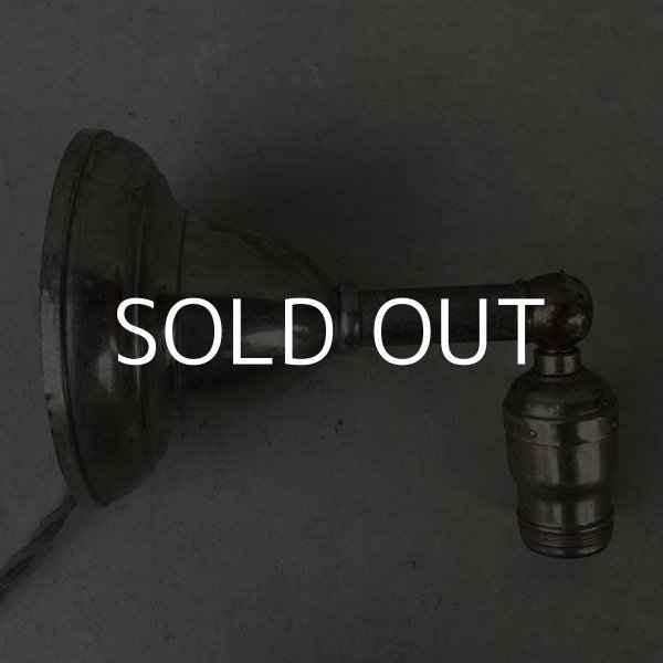 画像3: VINTAGE ANTIQUE LAMP LIGHT WALL LAMP CIRCLE F ヴィンテージ アンティーク ライト ウォールランプ ブラケットランプ 照明 アメリカ / 壁付けランプ ニッケル 店舗什器 USA  (3)