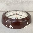 画像4: VINTAGE ANTIQUE GENERAL ELECTRIC WALL CLOCK ヴィンテージ アンティーク ゼネラルエレクトリック ウォールクロック 壁掛け時計 アメリカ / インダストリアル スクールクロック ブラウン 茶色 小 店舗什器 USA  (4)