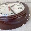 画像8: VINTAGE ANTIQUE GENERAL ELECTRIC WALL CLOCK ヴィンテージ アンティーク ゼネラルエレクトリック ウォールクロック 壁掛け時計 アメリカ / インダストリアル スクールクロック ブラウン 茶色 小 店舗什器 USA  (8)