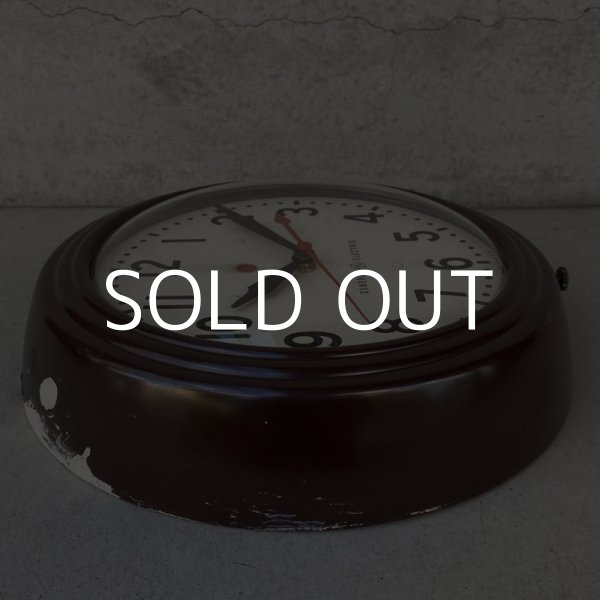 画像5: VINTAGE ANTIQUE GENERAL ELECTRIC WALL CLOCK ヴィンテージ アンティーク ゼネラルエレクトリック ウォールクロック 壁掛け時計 アメリカ / インダストリアル スクールクロック ブラウン 茶色 小 店舗什器 USA  (5)