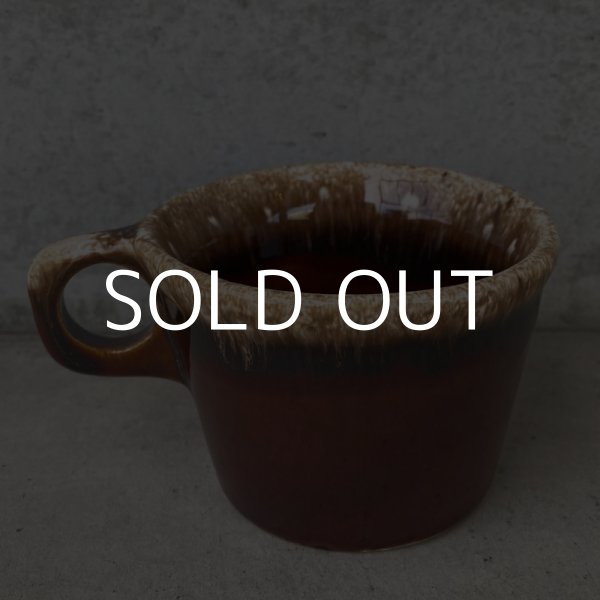 画像2: VINTAGE ANTIQUE HULL COFFEEMUG MUGCUP ヴィンテージ アンティーク コーヒーマグ マグカップ ハル ブラウン 茶色 陶器 / アメリカ 珈琲 食器 USA (1) (2)