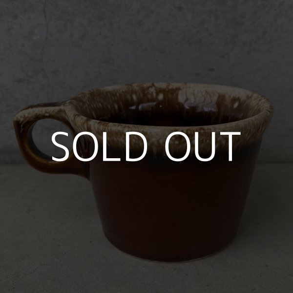 画像2: VINTAGE ANTIQUE HULL COFFEEMUG MUGCUP ヴィンテージ アンティーク コーヒーマグ マグカップ ハル ブラウン 茶色 陶器 / アメリカ 珈琲 食器 USA (4) (2)