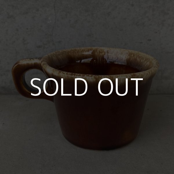 画像2: VINTAGE ANTIQUE HULL COFFEEMUG MUGCUP ヴィンテージ アンティーク コーヒーマグ マグカップ ハル ブラウン 茶色 陶器 / アメリカ 珈琲 食器 USA (5) (2)