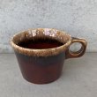 画像1: VINTAGE ANTIQUE HULL COFFEEMUG MUGCUP ヴィンテージ アンティーク コーヒーマグ マグカップ ハル ブラウン 茶色 陶器 / アメリカ 珈琲 食器 USA (1) (1)