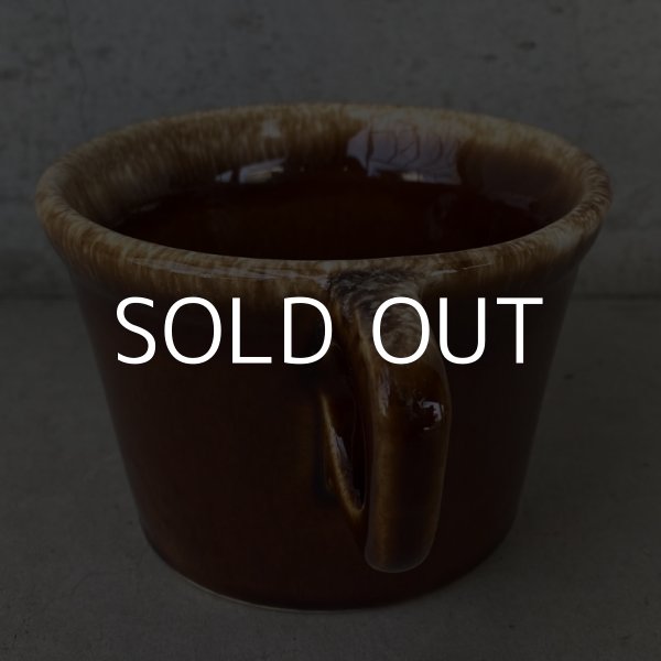画像4: VINTAGE ANTIQUE HULL COFFEEMUG MUGCUP ヴィンテージ アンティーク コーヒーマグ マグカップ ハル ブラウン 茶色 陶器 / アメリカ 珈琲 食器 USA (5) (4)