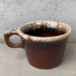 画像2: VINTAGE ANTIQUE HULL COFFEEMUG MUGCUP ヴィンテージ アンティーク コーヒーマグ マグカップ ハル ブラウン 茶色 陶器 / アメリカ 珈琲 食器 USA (2) (2)