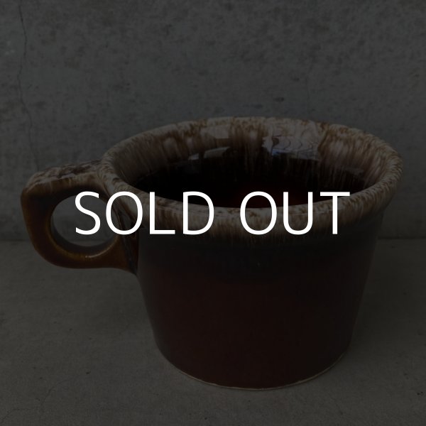 画像2: VINTAGE ANTIQUE HULL COFFEEMUG MUGCUP ヴィンテージ アンティーク コーヒーマグ マグカップ ハル ブラウン 茶色 陶器 / アメリカ 珈琲 食器 USA (2) (2)