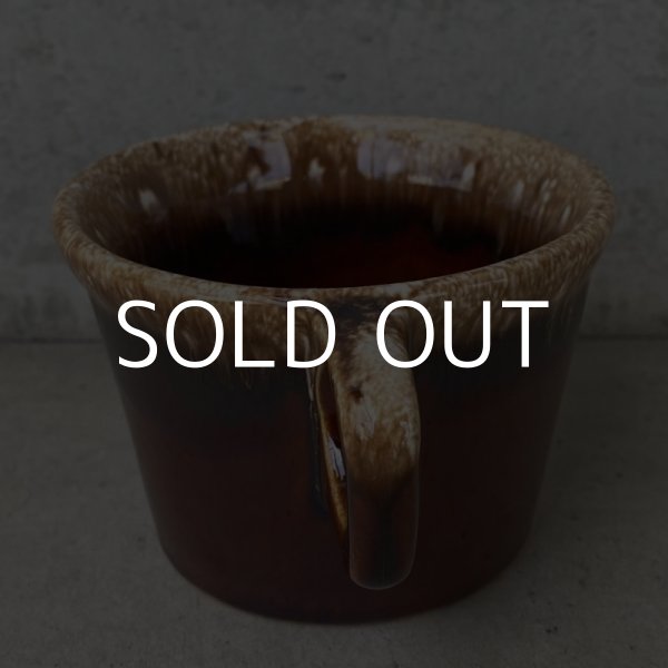 画像4: VINTAGE ANTIQUE HULL COFFEEMUG MUGCUP ヴィンテージ アンティーク コーヒーマグ マグカップ ハル ブラウン 茶色 陶器 / アメリカ 珈琲 食器 USA (1) (4)