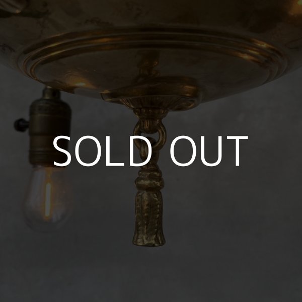 画像7: VINTAGE ANTIQUE ヴィンテージ アンティーク シャンデリア 吊り下げライト アメリカ / 3灯 ライト ペンダントライト ブラス 天井照明 真鍮 USA  (1) (7)