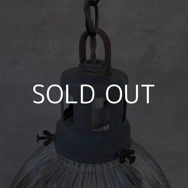 画像6: VINTAGE ANTIQUE HOLOPHANE 6515 ヴィンテージ アンティーク ホロフェーン 吊り下げライト アメリカ / インダストリアル ランプ ペンダントライト ガラスシェード 天井照明 店舗什器 USA  (6)