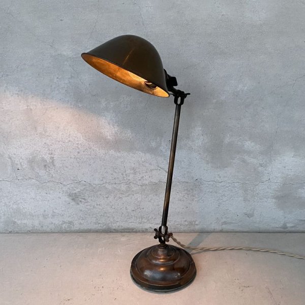 画像12: VINTAGE ANTIQUE DESKLAMP FARIES JAPANNED ヴィンテージ アンティーク デスクライト スタンドライト フェアリーズ アメリカ / インダストリアル ジャパンカラー ジャパンド 照明 工業用 USA  (12)