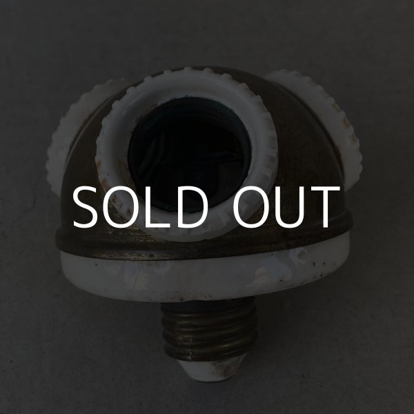 画像3: VINTAGE ANTIQUE BENJAMIN SOCKET ヴィンテージ アンティーク ベンジャミンソケット アメリカ / インダストリアル ランプ ライト 3灯 コレクタブル 照明 USA (3)