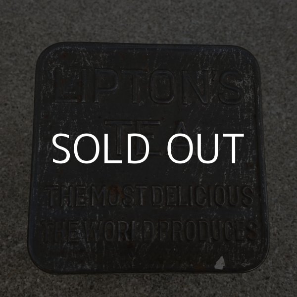 画像5: VINTAGE ANTIQUE LIPTON'S TEA TIN CAN ヴィンテージ アンティーク リプトン 缶 / アメリカ カフェ キッチン 紅茶 小物入れ 雑貨 USA (2) (5)