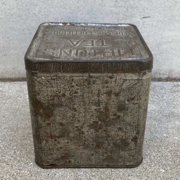 画像2: VINTAGE ANTIQUE LIPTON'S TEA TIN CAN ヴィンテージ アンティーク リプトン 缶 / アメリカ カフェ キッチン 紅茶 小物入れ 雑貨 USA (1) (2)