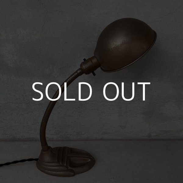 画像3: VINTAGE ANTIQUE DESKLAMP RODALE ヴィンテージ アンティーク デスクライト デスクランプ スタンドライト 卓上ライト アメリカ / インダストリアル グースネック 照明 工業用 USA (3)