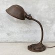 画像4: VINTAGE ANTIQUE DESKLAMP EAGLE ヴィンテージ アンティーク デスクランプ イーグル デスクライト スタンドライト 卓上ライト アメリカ / インダストリアル グースネック 照明 工業用 USA (4)