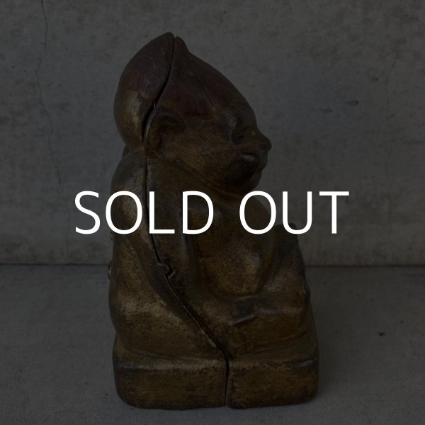 画像3: VINTAGE ANTIQUE BILLIKEN ヴィンテージ アンティーク ビリケン コインバンク / アメリカ コレクタブル 貯金箱 オブジェ 鋳物 (3) (3)