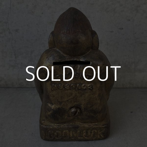 画像2: VINTAGE ANTIQUE BILLIKEN ヴィンテージ アンティーク ビリケン コインバンク / アメリカ コレクタブル 貯金箱 オブジェ 鋳物 (3) (2)