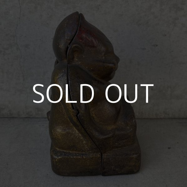 画像3: VINTAGE ANTIQUE BILLIKEN ヴィンテージ アンティーク ビリケン コインバンク / アメリカ コレクタブル 貯金箱 オブジェ 鋳物 (2) (3)