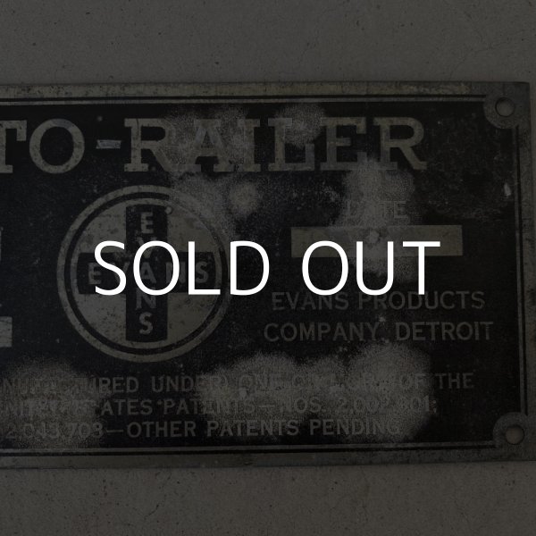 画像3: VINTAGE ANTIQUE EVANS PLATE CAR ヴィンテージ アンティーク プレート 車 アメリカ / ディスプレイ モーター系 壁掛け USA (3)