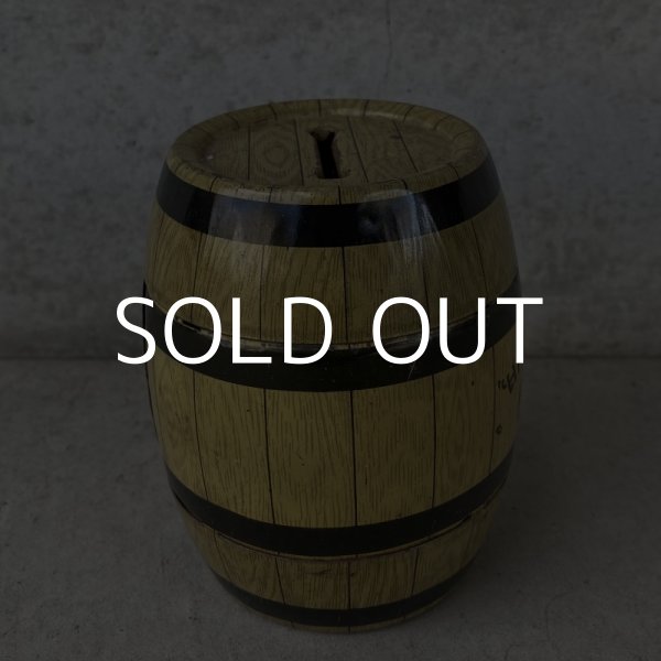 画像4: VINTAGE ANTIQUE COINBANK MONEYBANK J.CHEIN&CO. ヴィンテージ アンティーク コインバンク 貯金箱 / コレクタブル 樽 雑貨 アメリカ USA (4)