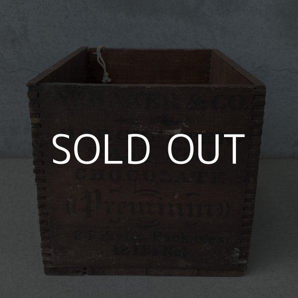 画像3: VINTAGE ANTIQUE WOODEN BOX WALTER BAKER ヴィンテージ アンティーク ウッドボックス 木箱 / ケース 収納 店舗什器 アメリカ USA (3)