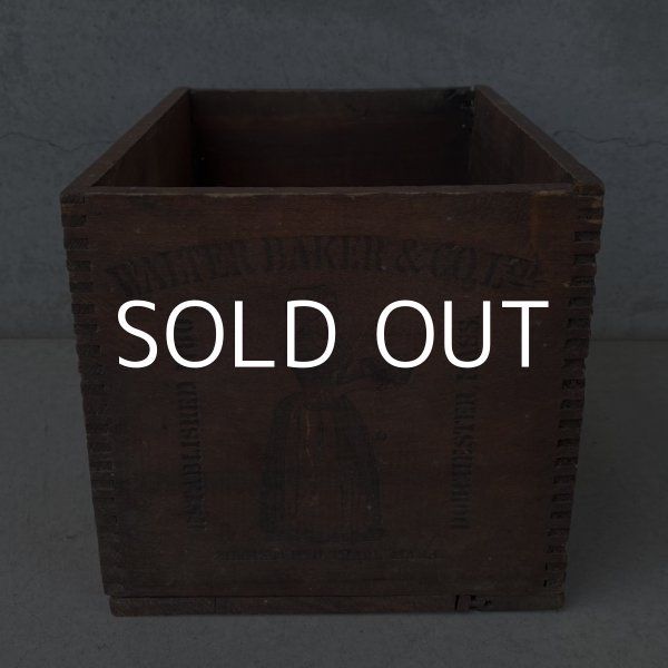画像2: VINTAGE ANTIQUE WOODEN BOX WALTER BAKER ヴィンテージ アンティーク ウッドボックス 木箱 / ケース 収納 店舗什器 アメリカ USA (2)
