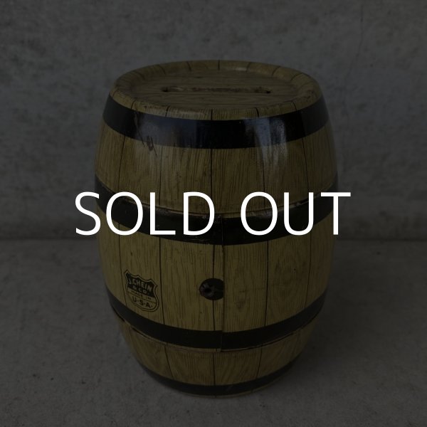 画像2: VINTAGE ANTIQUE COINBANK MONEYBANK J.CHEIN&CO. ヴィンテージ アンティーク コインバンク 貯金箱 / コレクタブル 樽 雑貨 アメリカ USA (2)