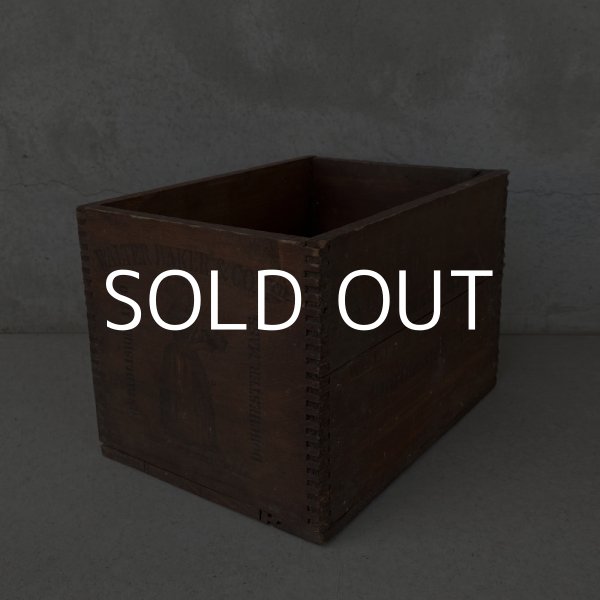 画像1: VINTAGE ANTIQUE WOODEN BOX WALTER BAKER ヴィンテージ アンティーク ウッドボックス 木箱 / ケース 収納 店舗什器 アメリカ USA (1)