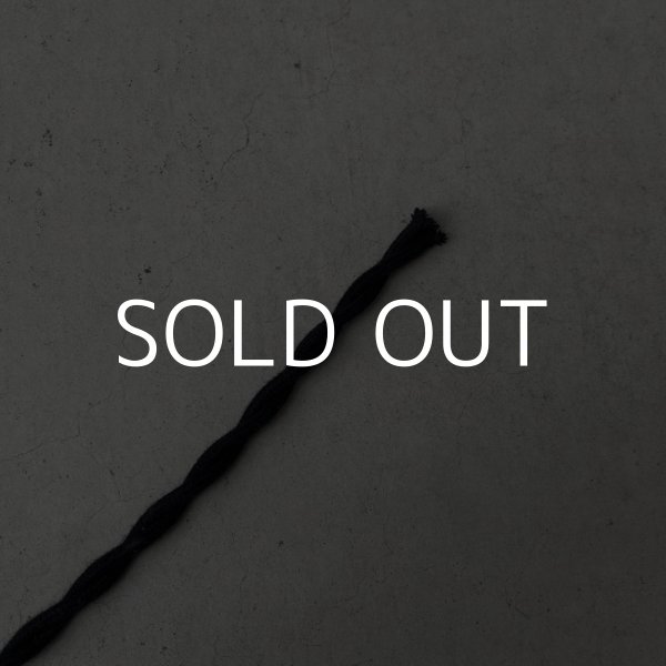 画像2: ELECTRIC LAMP CORD コード 配線 ブラック 黒色 / 電気 照明 ランプ リペアパーツ ツイストコード ファブリック 1ｍ〜 アメリカ USA  (2)