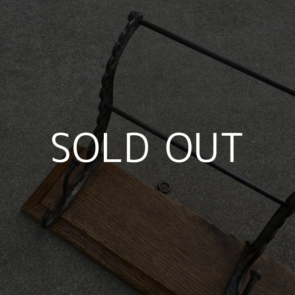 画像4: VINTAGE ANTIQUE WALL HOOK ヴィンテージ アンティーク ウォールフック / インダストリアル 壁掛けフック 木製 鉄 店舗什器 アメリカ (4)