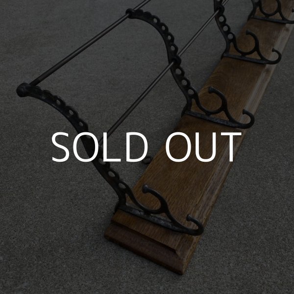 画像5: VINTAGE ANTIQUE WALL HOOK ヴィンテージ アンティーク ウォールフック / インダストリアル 壁掛けフック 木製 鉄 店舗什器 アメリカ (5)