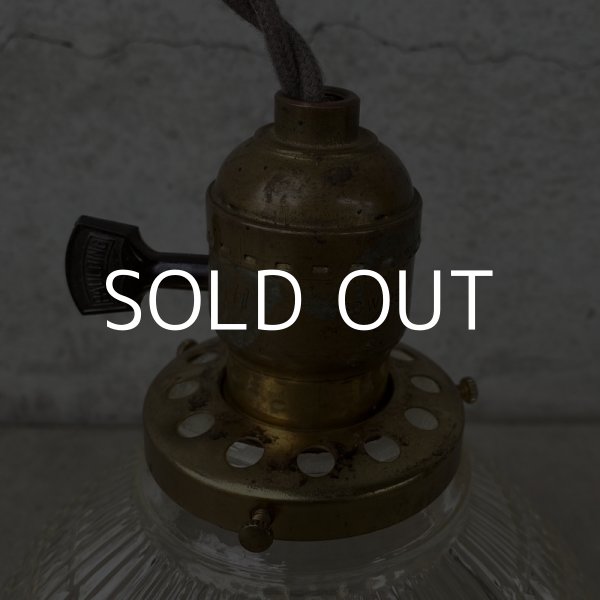 画像6: VINTAGE ANTIQUE LIGHT ヴィンテージ アンティーク 吊り下げライト アメリカ / ライト ペンダントライト ガラスシェード 天井照明 CIRCLE F USA  (6)