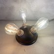 画像9: VINTAGE ANTIQUE LIGHT LAMP ヴィンテージ アンティーク 照明 ランプ ライト / コレクタブル インテリア クラスター 3灯 間接照明 ブラス 真鍮 アメリカ USA (9)