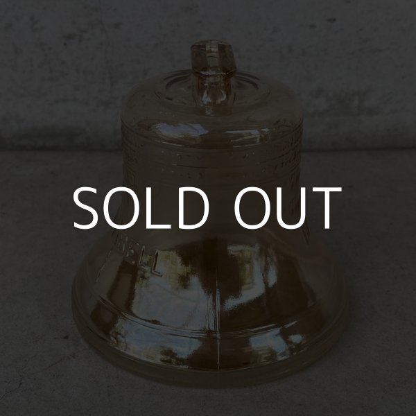 画像4: VINTAGE ANTIQUE LIBERTY BELL PIGGY BANK ヴィンテージ アンティーク リバティーベル 自由の鐘 貯金箱 / コレクタブル オブジェ アメリカ独立記念 ガラス 雑貨 (1) (4)