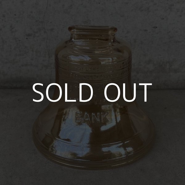 画像2: VINTAGE ANTIQUE LIBERTY BELL PIGGY BANK ヴィンテージ アンティーク リバティーベル 自由の鐘 貯金箱 / コレクタブル オブジェ アメリカ独立記念 ガラス 雑貨 (1) (2)