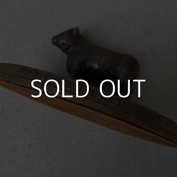 画像7: VINTAGE ANTIQUE CHICAGO  COINTRAY PFAELZER BROTHERS ヴィンテージ アンティーク コイントレー / アメリカ コレクタブル アドバタイジング オブジェ 小物入れ 灰皿 牛 置物 USA (7)